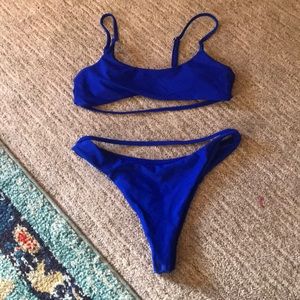 Blue bikini